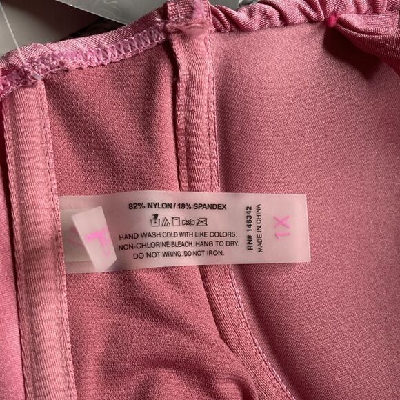 NWT MARILYN MONROE 1x Halter Shimmery Cashmere Rose Swim Top - Picture 6 of 7